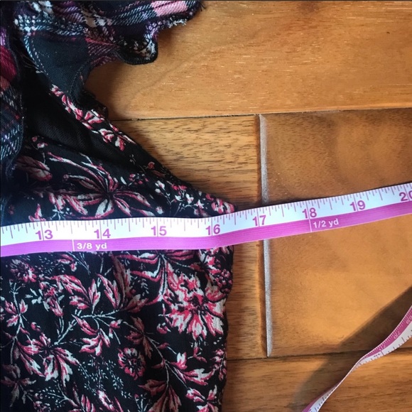 Free People What About Love Floral Plaid Ruffle One Shoulder Maxi Dress - Picture 6 of 14